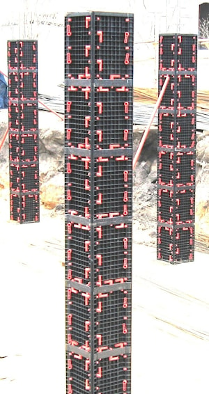 Опалубка квадратных колонн СТС (аналог Geotub Panel)  
